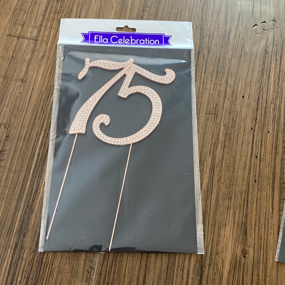 Cake Topper “75” rose gold
